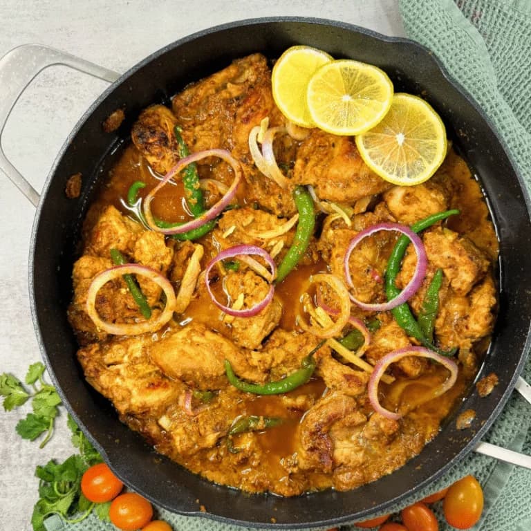 Kaali mirch karahi from a recent week’s menu